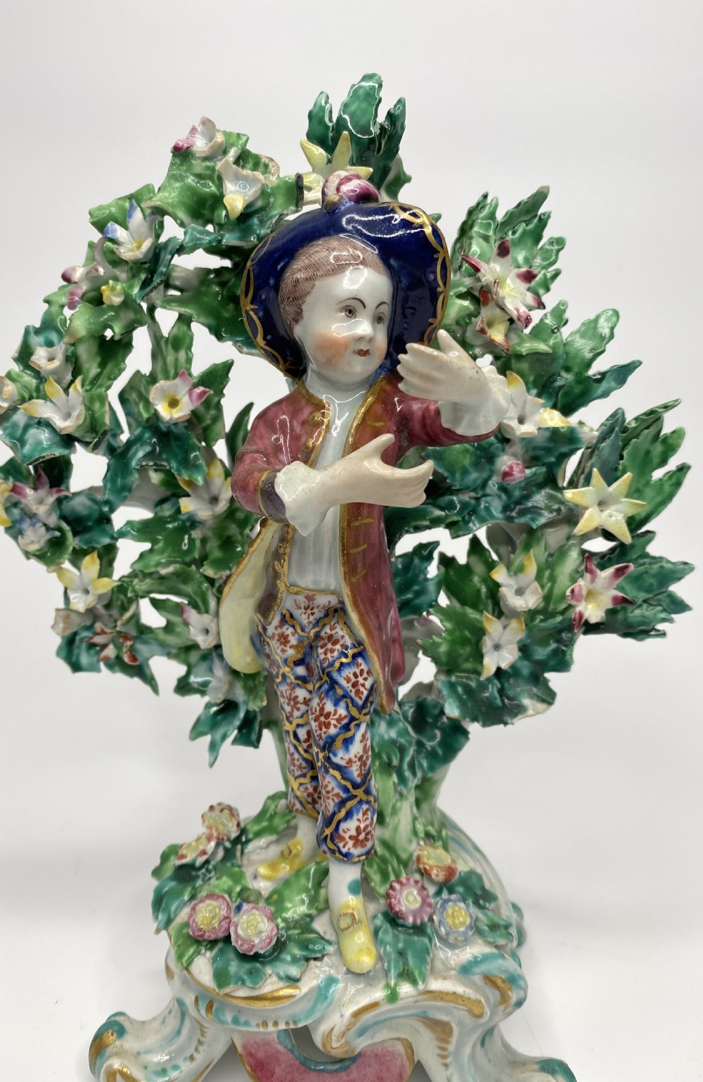 Fine Pair of Bow porcelain bocage figures, New Dancers, c. 1765. View VI