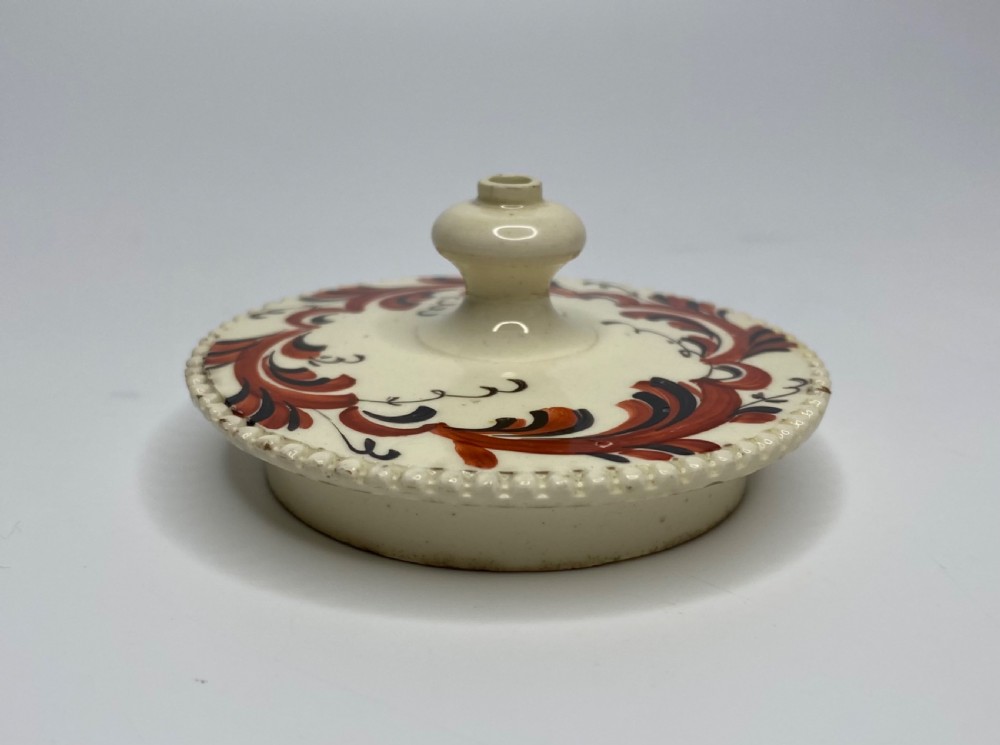Leeds creamware teapot, Margaret Burton, 1773. View IX