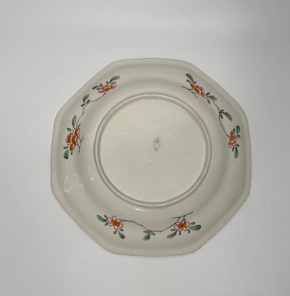 Derby porcelain famille verte dish, c. 1790. View VII