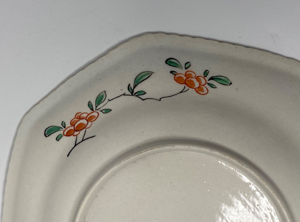 Derby porcelain famille verte dish, c. 1790. View IX