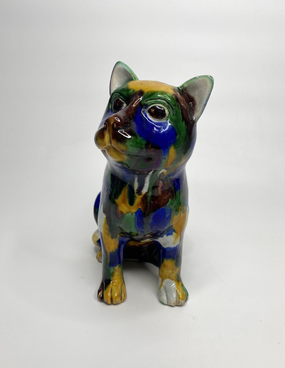 Chinese Sancai glazed porcelain cats, 19th Century, Qing Dynasty. View V