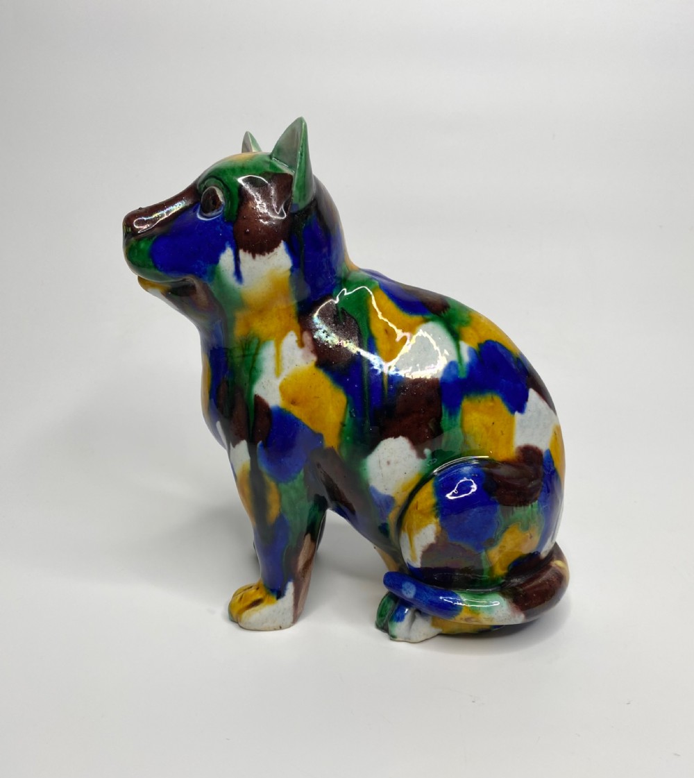 Chinese Sancai glazed porcelain cats, 19th Century, Qing Dynasty. View X