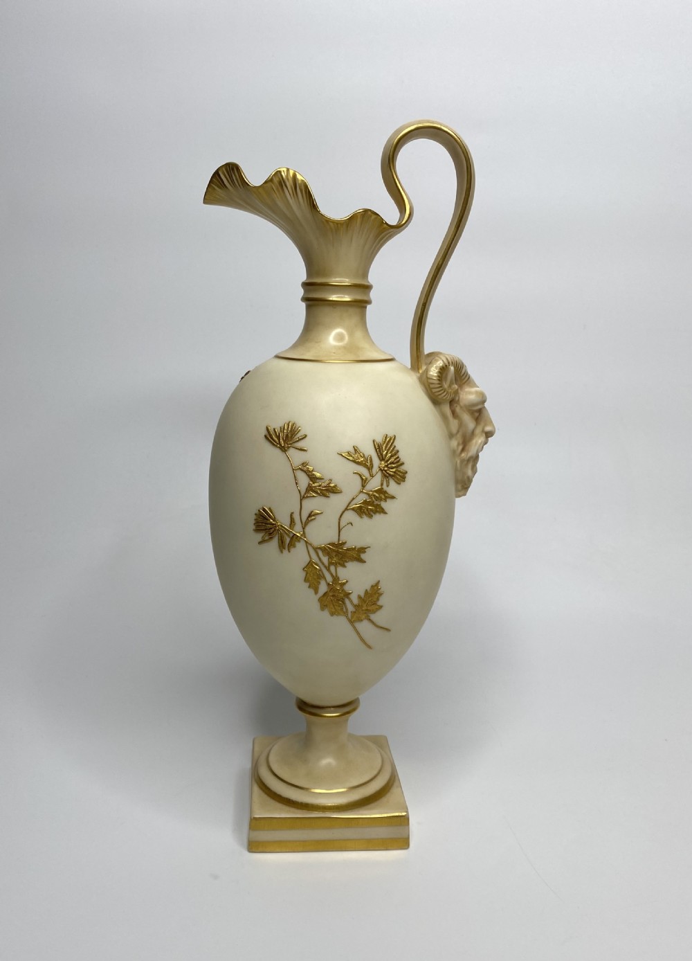 Royal Worcester ewers, Samuel Ranford, d.1888. View VIII