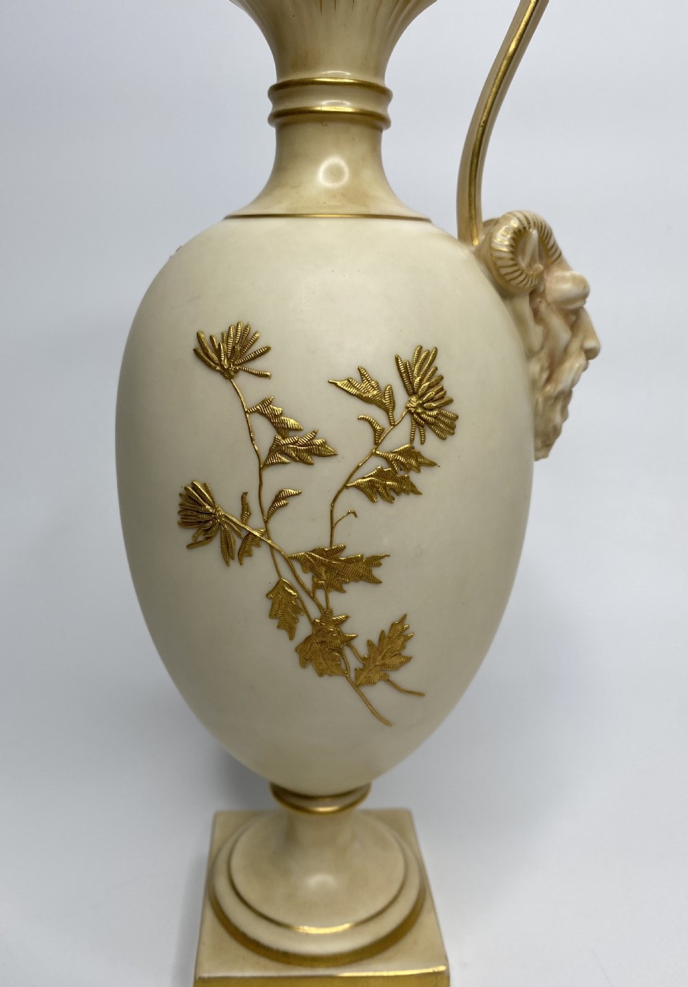 Royal Worcester ewers, Samuel Ranford, d.1888. View IX