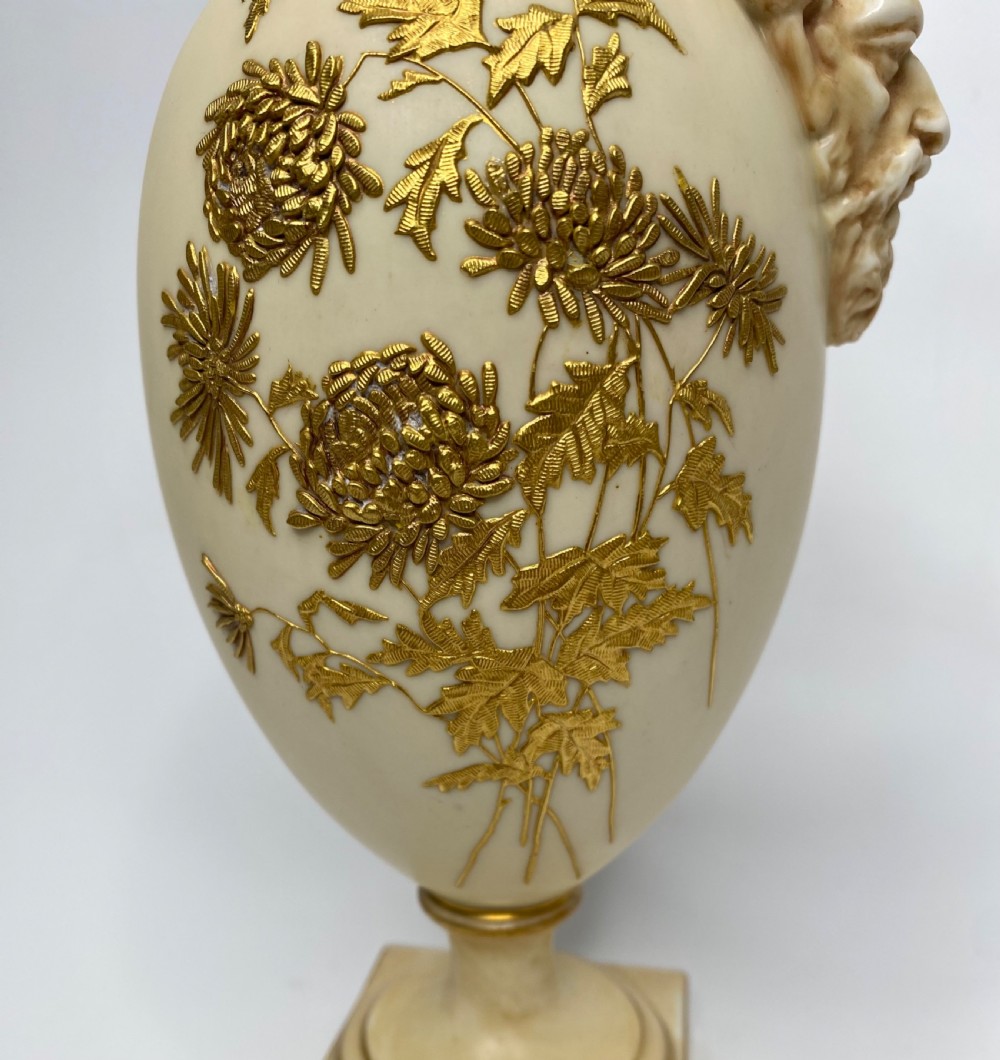 Royal Worcester ewers, Samuel Ranford, d.1888. View XII