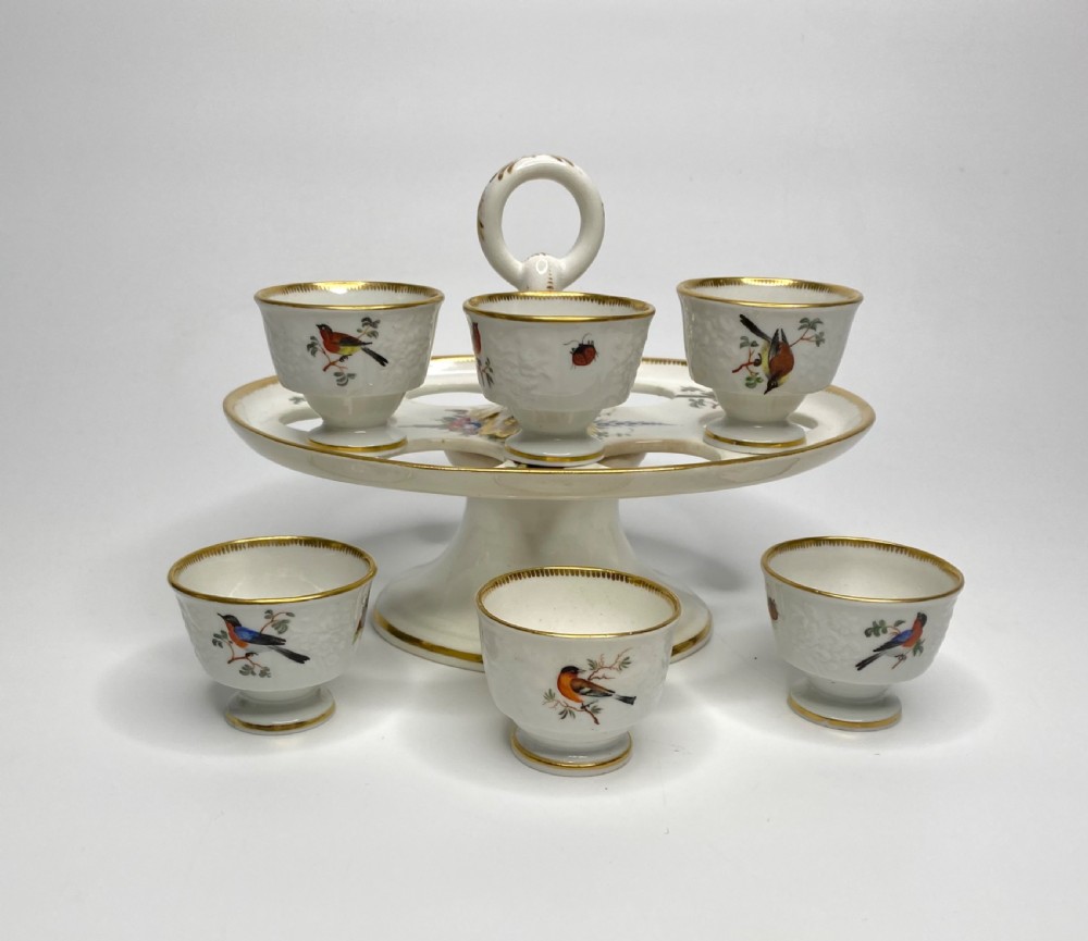 Coalport porcelain egg stand, c. 1830.