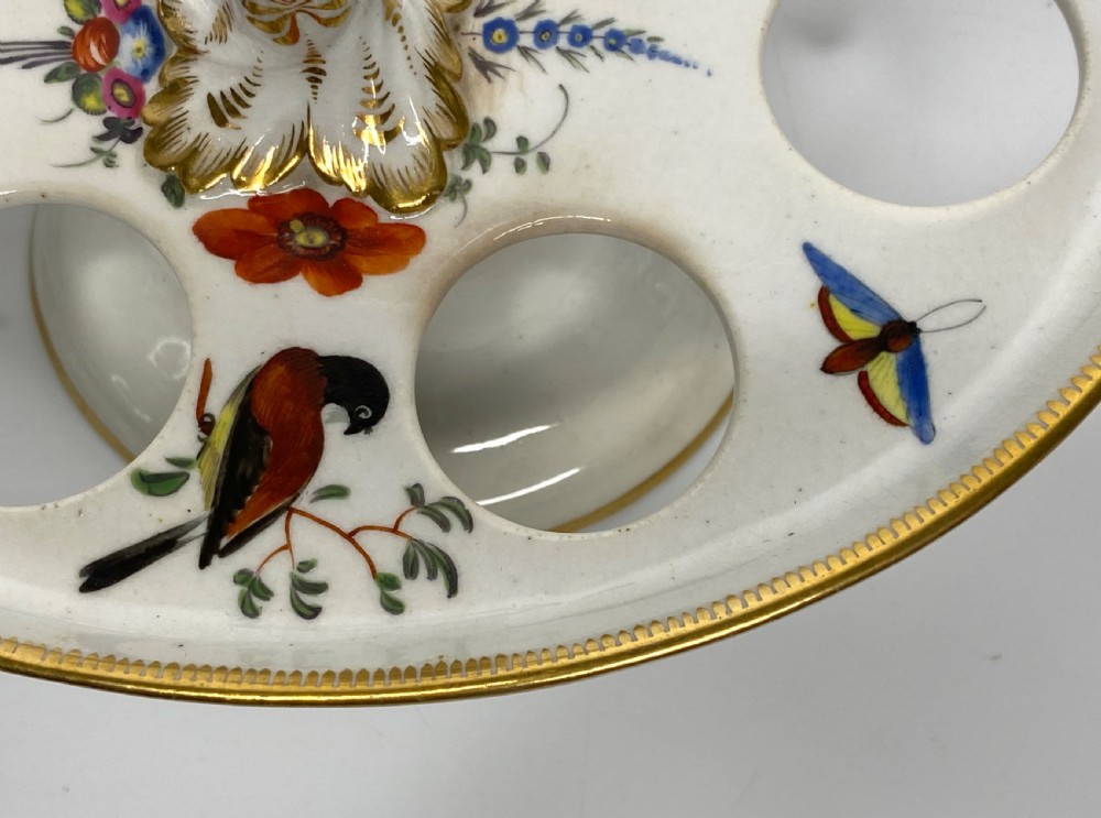 Coalport porcelain egg stand, c. 1830. View VIII