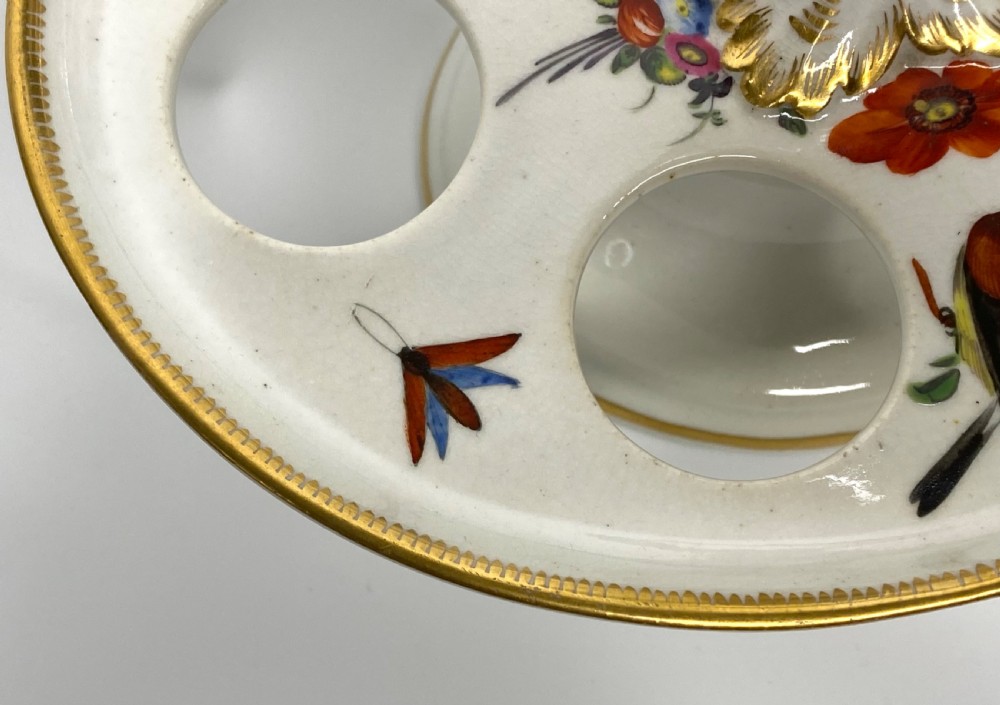 Coalport porcelain egg stand, c. 1830. View IX