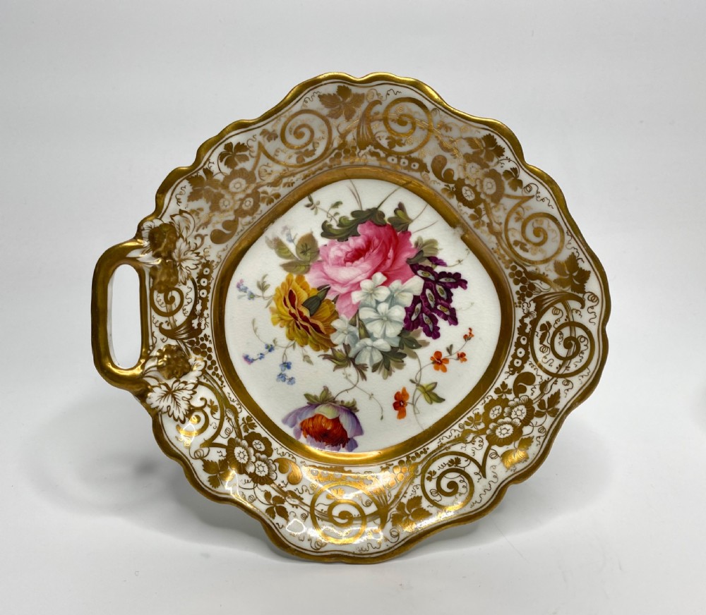 Coalport porcelain pair of dishes, c. 1820. View II
