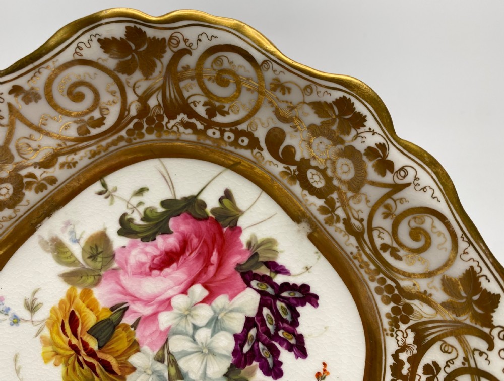 Coalport porcelain pair of dishes, c. 1820. View V