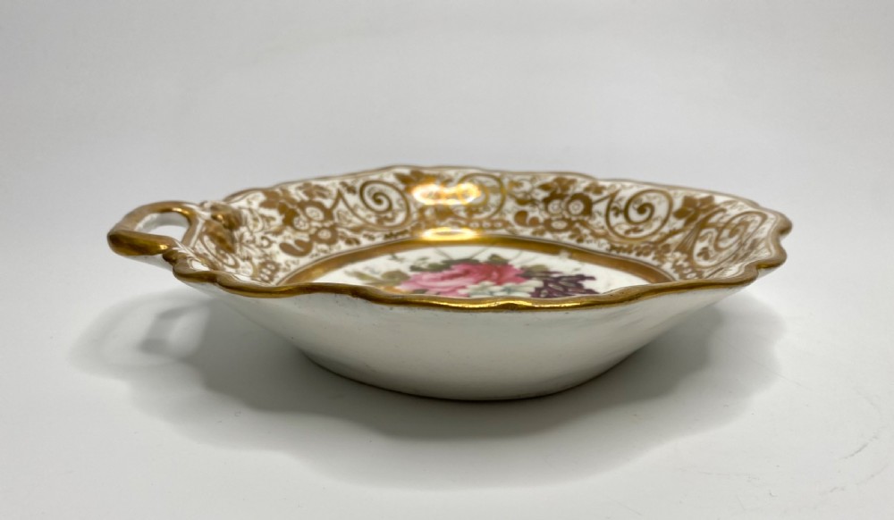 Coalport porcelain pair of dishes, c. 1820. View VII