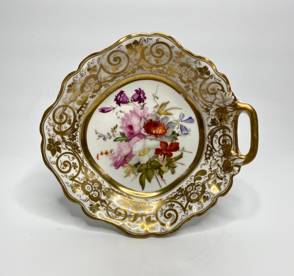 Coalport porcelain pair of dishes, c. 1820. View X