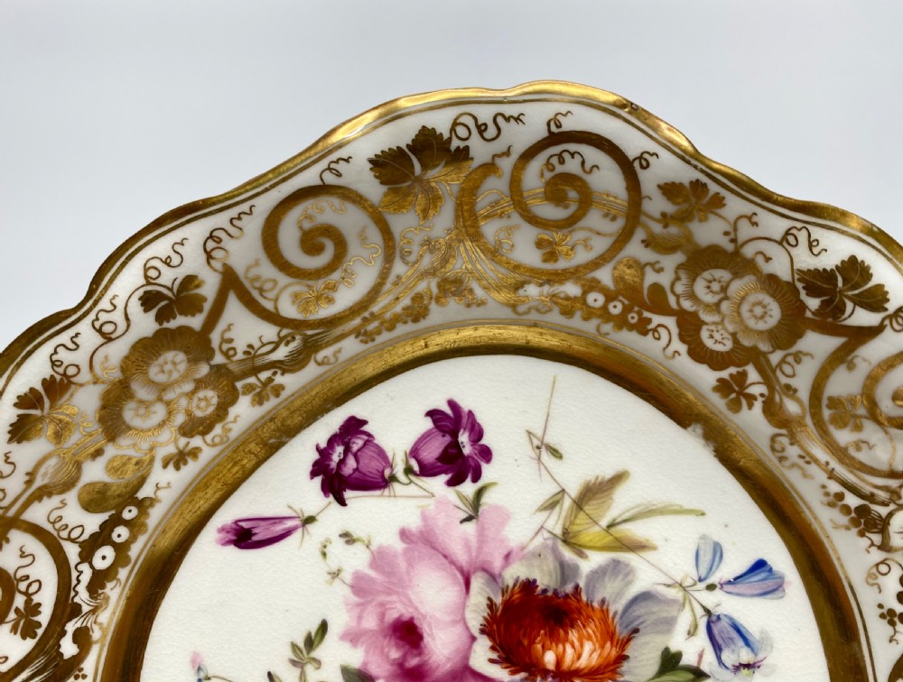 Coalport porcelain pair of dishes, c. 1820. View XII