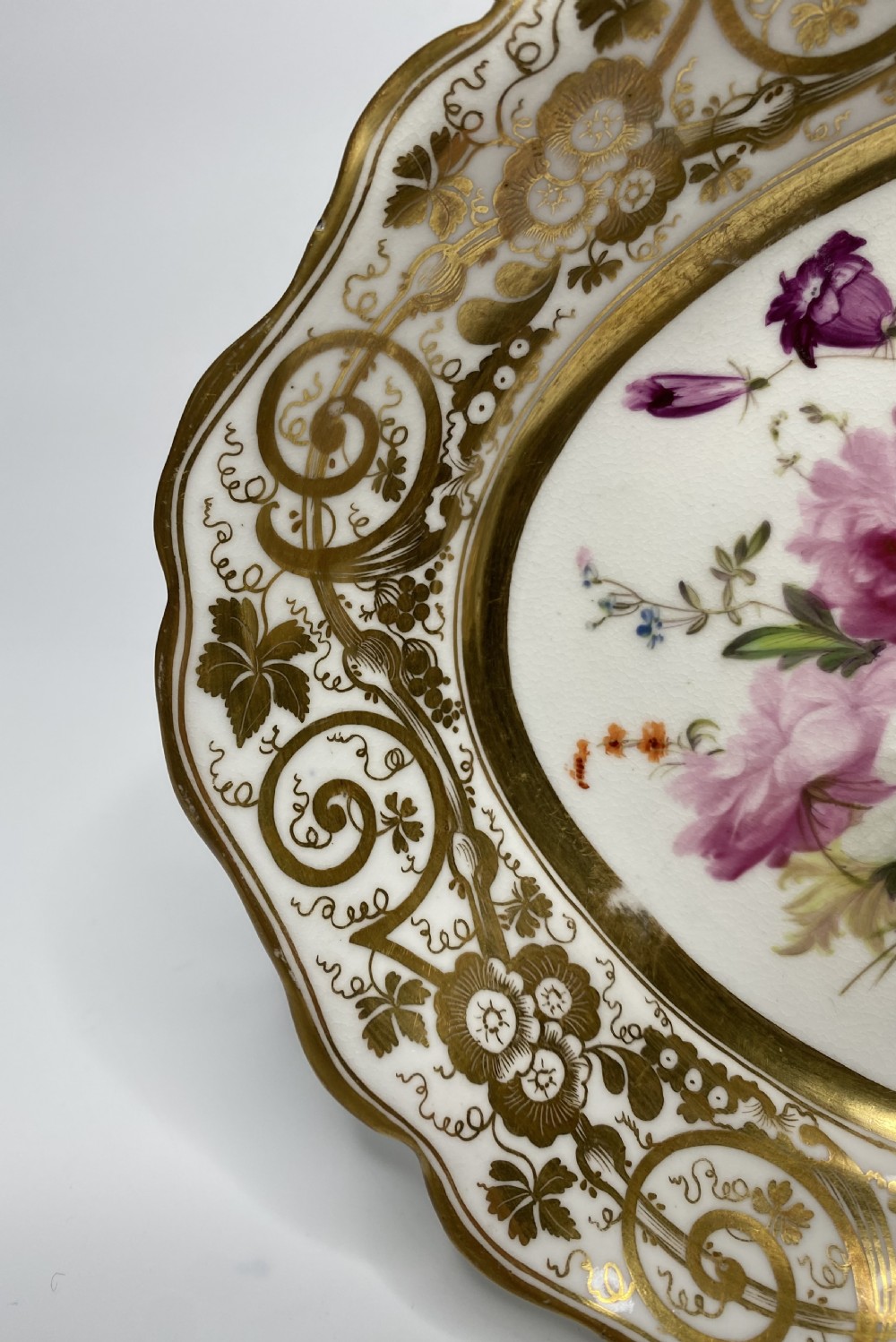 Coalport porcelain pair of dishes, c. 1820. View XIV
