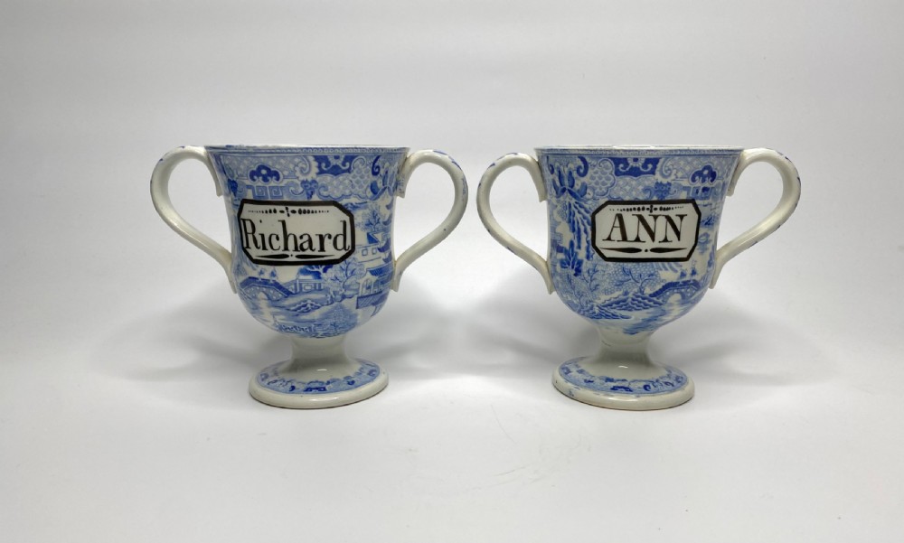 Staffordshire Loving Cups Richard & Anne Dalton, c. 1830.