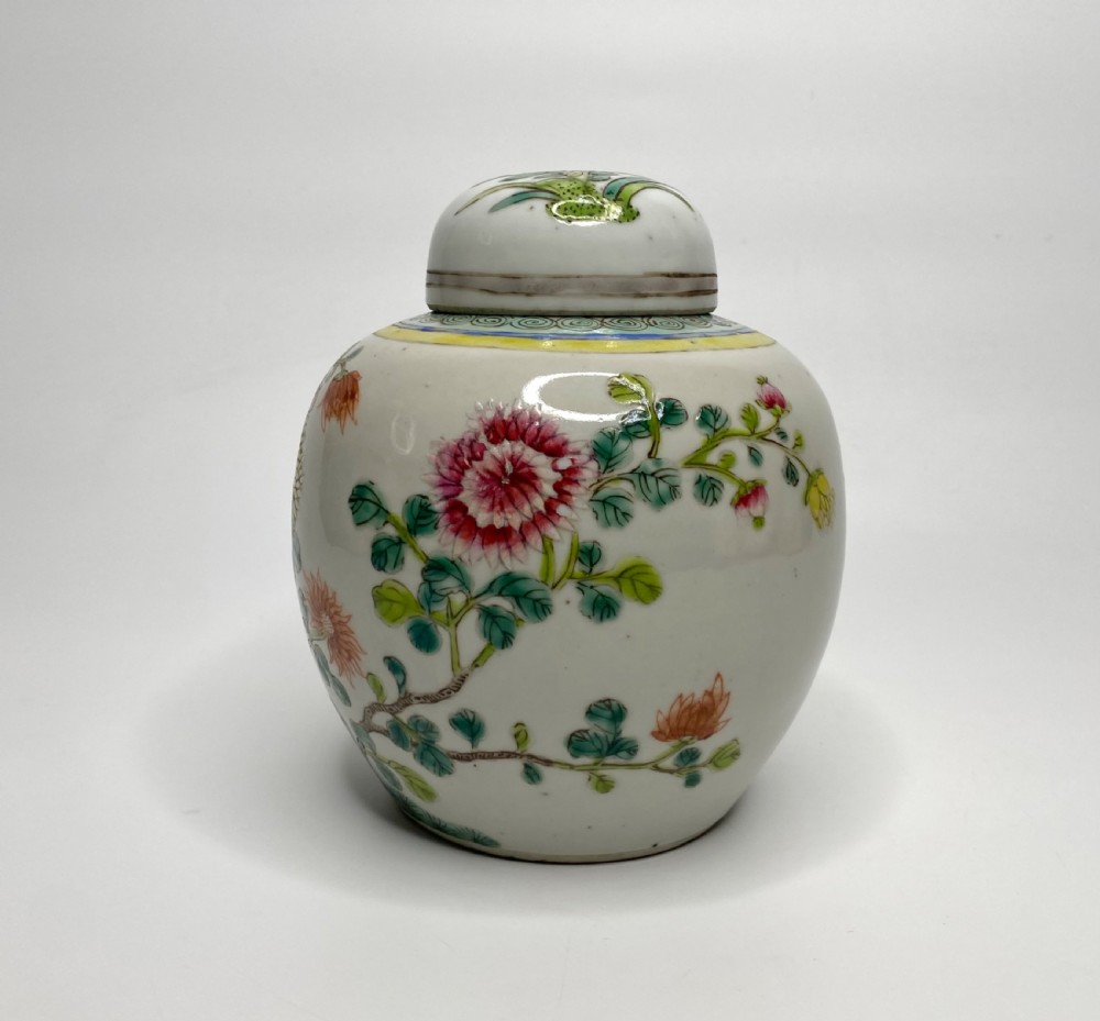 Chinese porcelain ginger jar & cover, c. 1890. View II