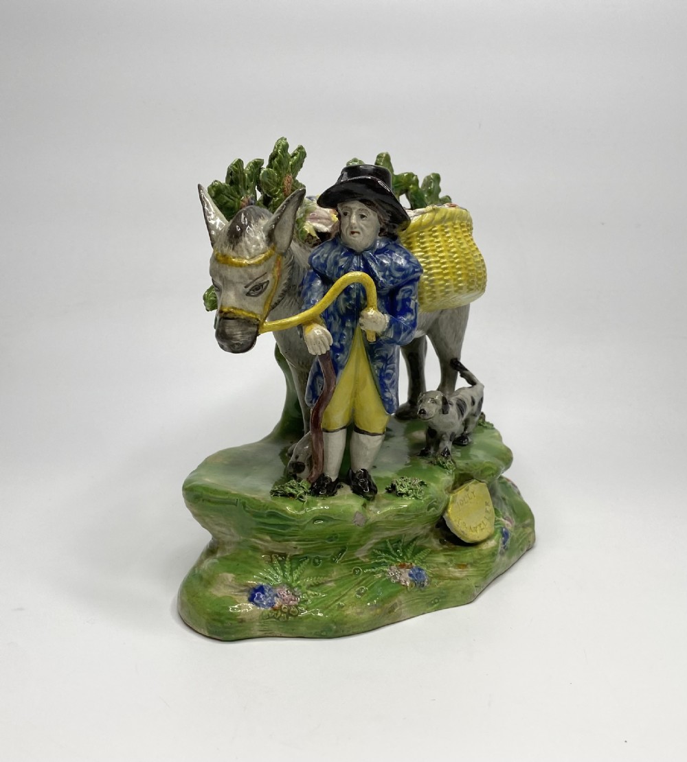 Staffordshire Jolly Traveller bocage group, c. 1820.
