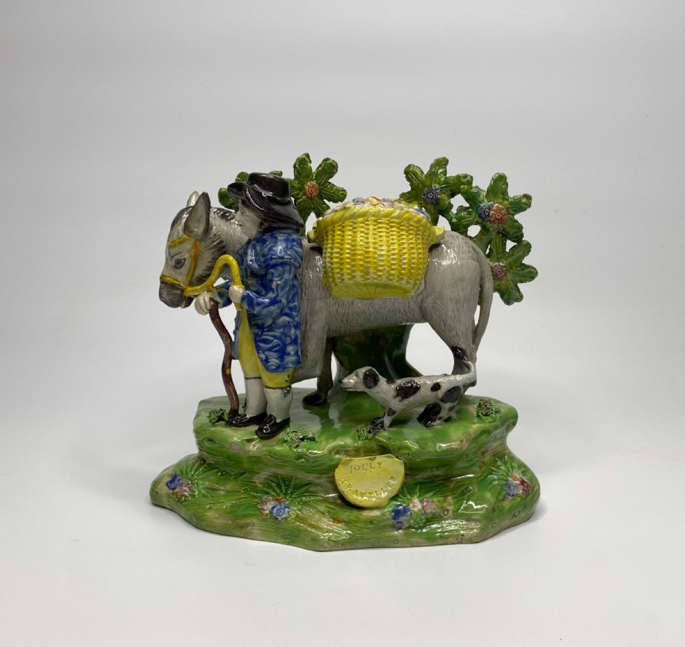Staffordshire Jolly Traveller bocage group, c. 1820. View II