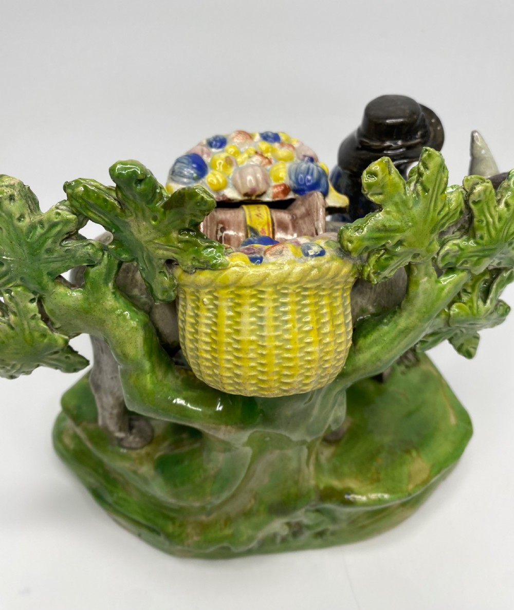Staffordshire Jolly Traveller bocage group, c. 1820. View VIII