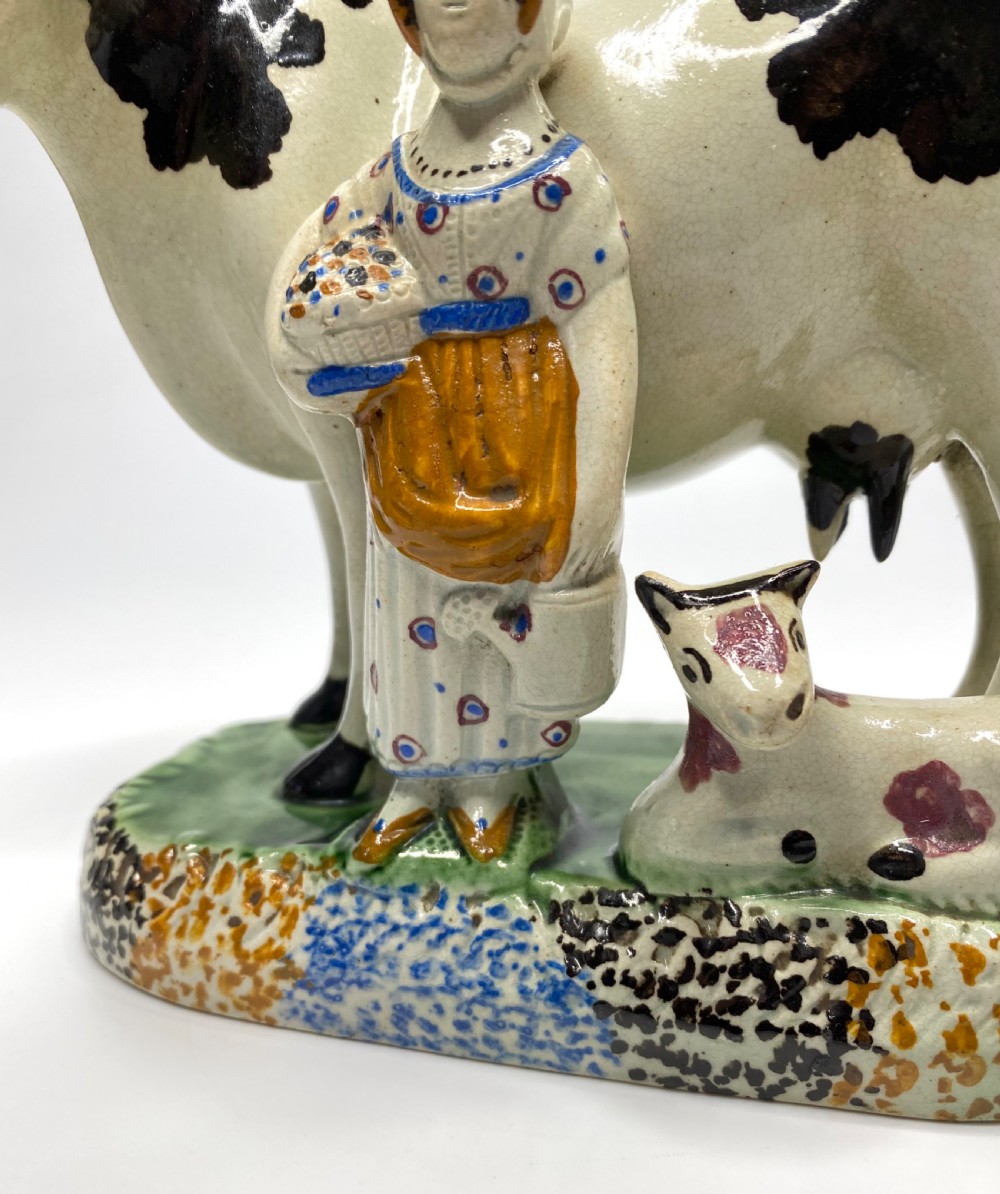 Prattware cow group, Mexborough, c. 1820. View IV