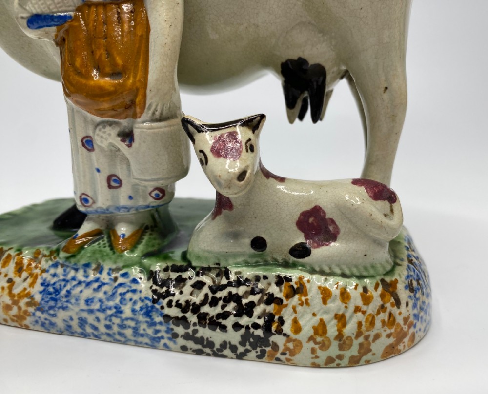 Prattware cow group, Mexborough, c. 1820. View VI