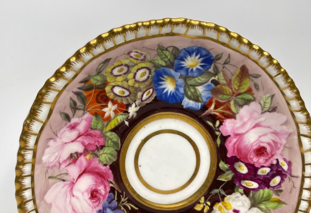 Spode porcelain trio, c. 1825. View III