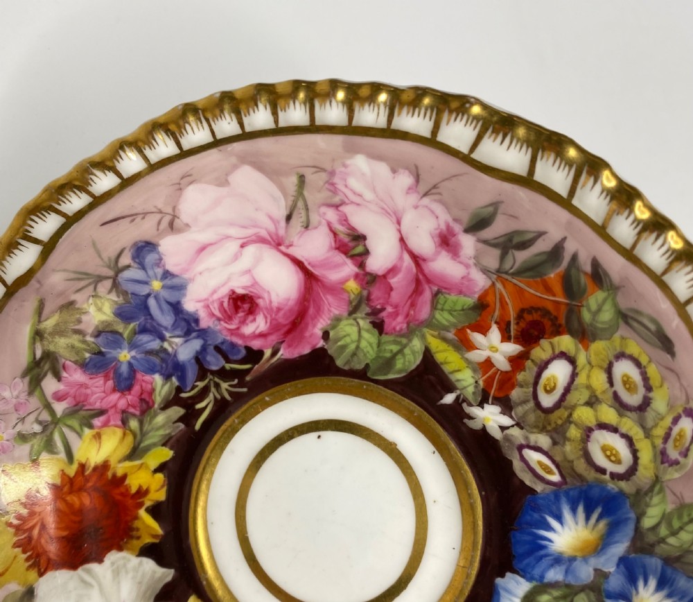 Spode porcelain trio, c. 1825. View VI