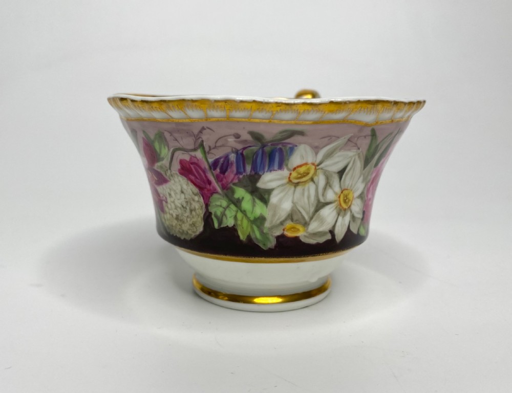 Spode porcelain trio, c. 1825. View IX