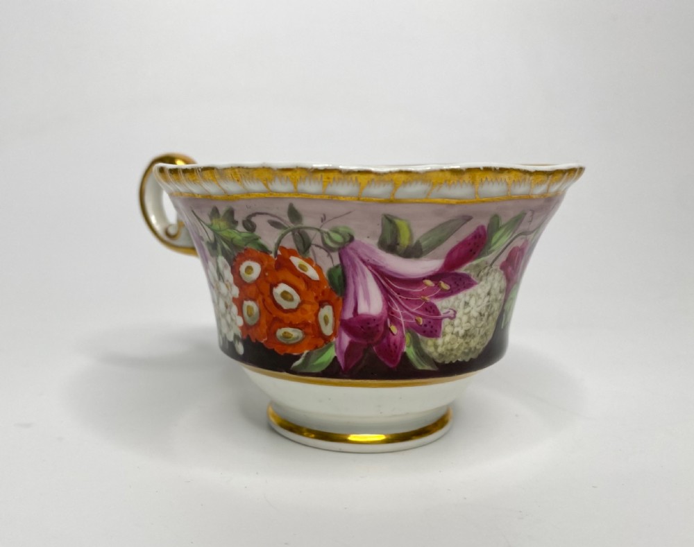 Spode porcelain trio, c. 1825. View X