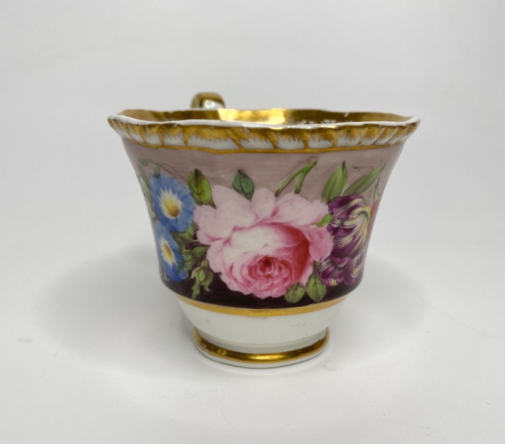 Spode porcelain trio, c. 1825. View XV
