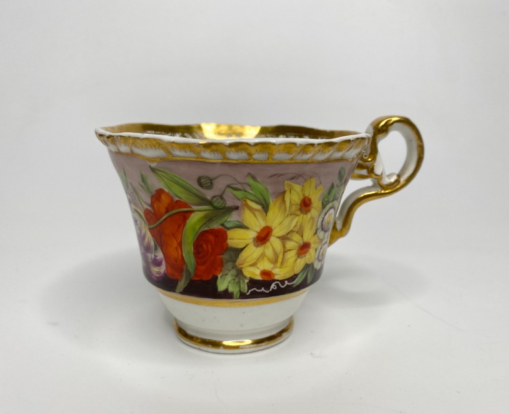 Spode porcelain trio, c. 1825. View XVI