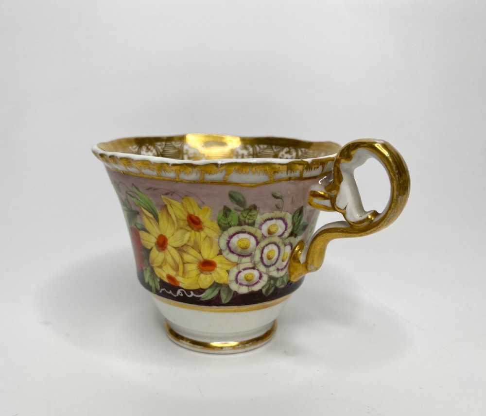 Spode porcelain trio, c. 1825. View XVII