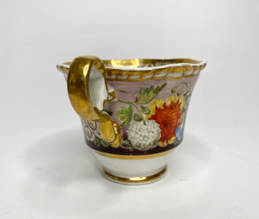 Spode porcelain trio, c. 1825. View XVIII