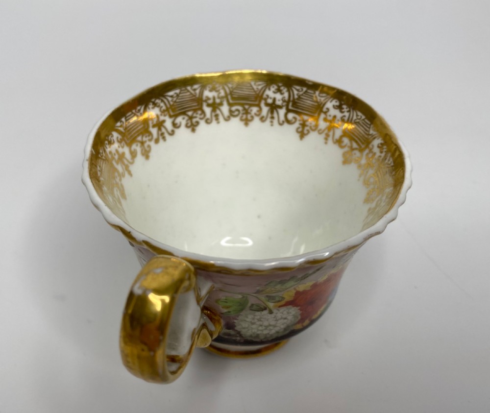 Spode porcelain trio, c. 1825. View XIX