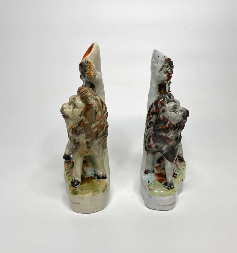 Staffordshire Lion spill vases, Thomas Parr factory, c. 1850. View IV