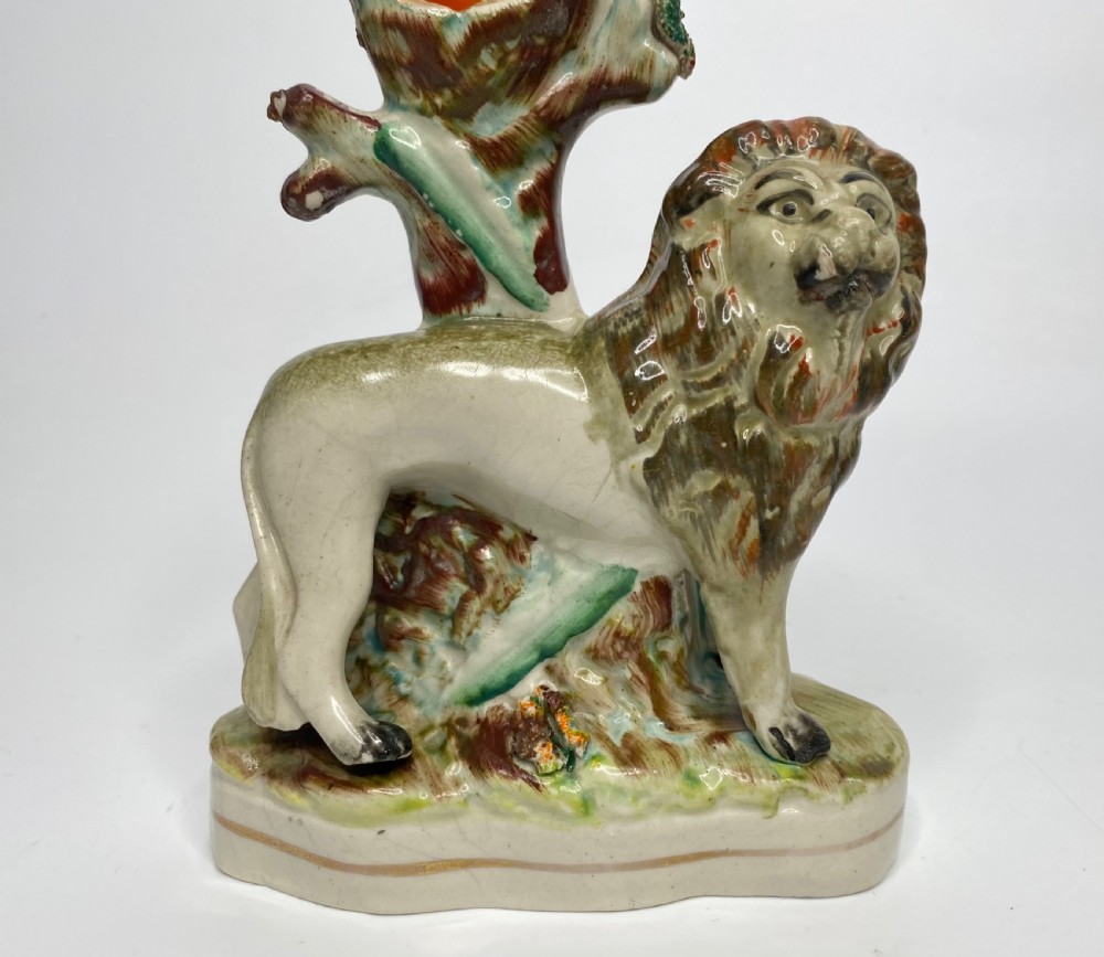 Staffordshire Lion spill vases, Thomas Parr factory, c. 1850. View VIII