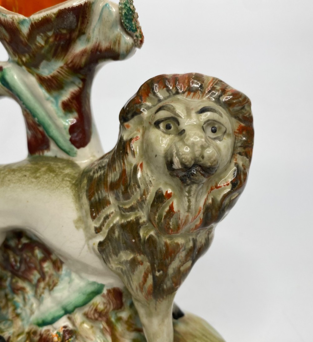 Staffordshire Lion spill vases, Thomas Parr factory, c. 1850. View IX
