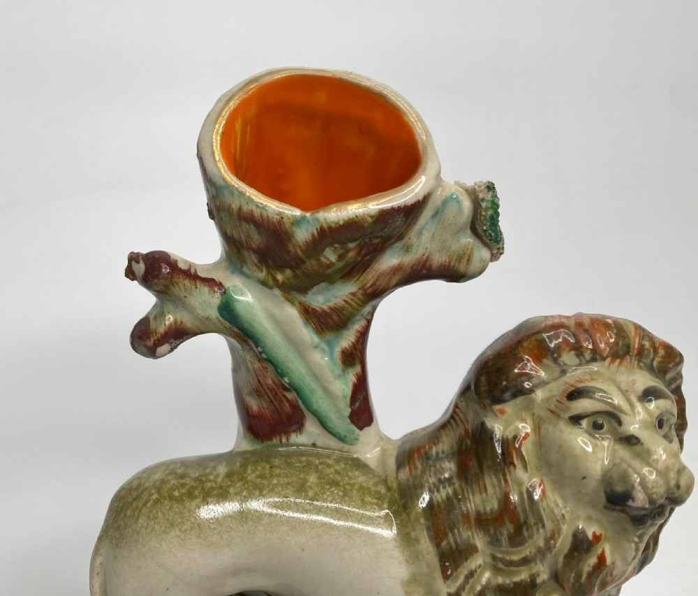 Staffordshire Lion spill vases, Thomas Parr factory, c. 1850. View XV