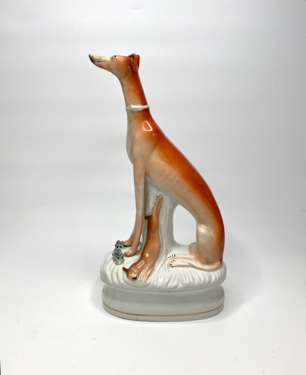 Staffordshire Greyhounds, High and Mighty,  c. 1860. View VII