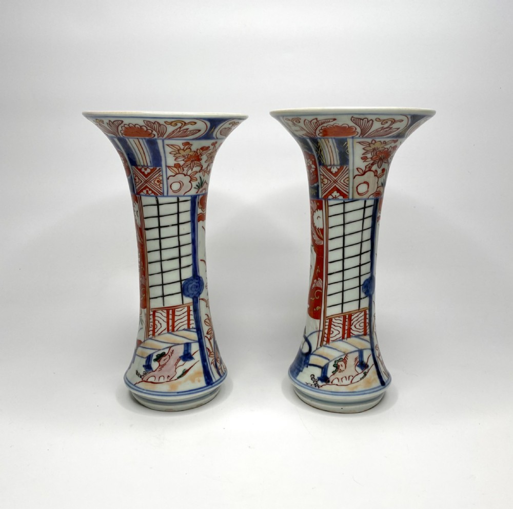Imari porcelain vases, Arit, Japan, c. 1700.