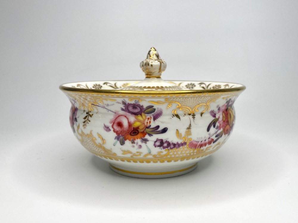 Coalport porcelain sucrier & cover, c. 1820. View V
