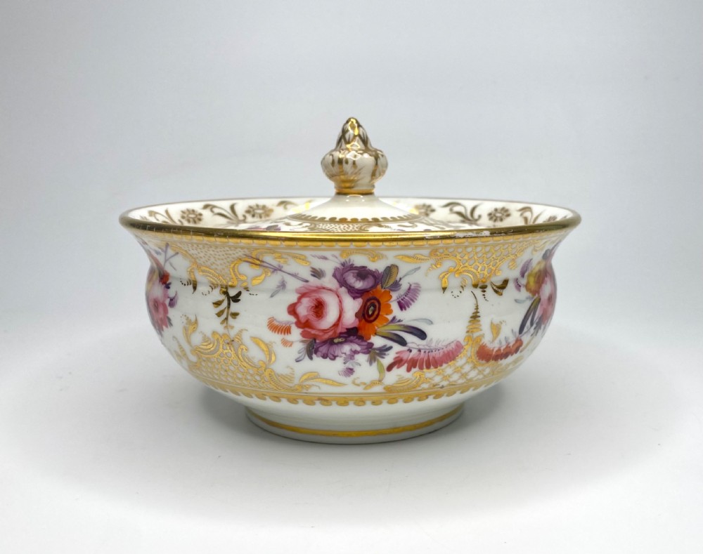 Coalport porcelain sucrier & cover, c. 1820. View X