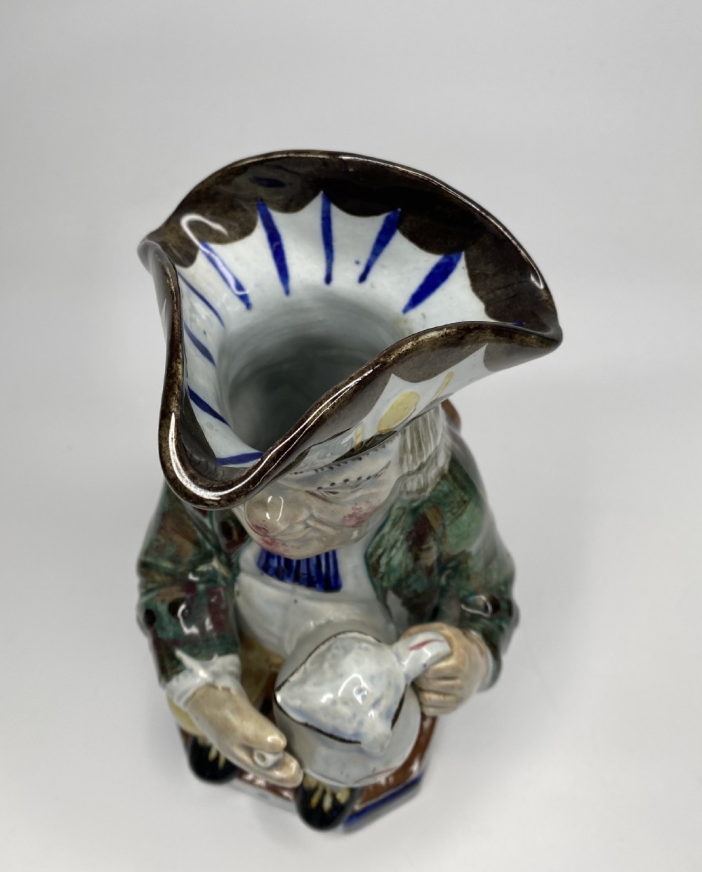 Staffordshire Tartan Coat Toby jug, c. 1830. View IX