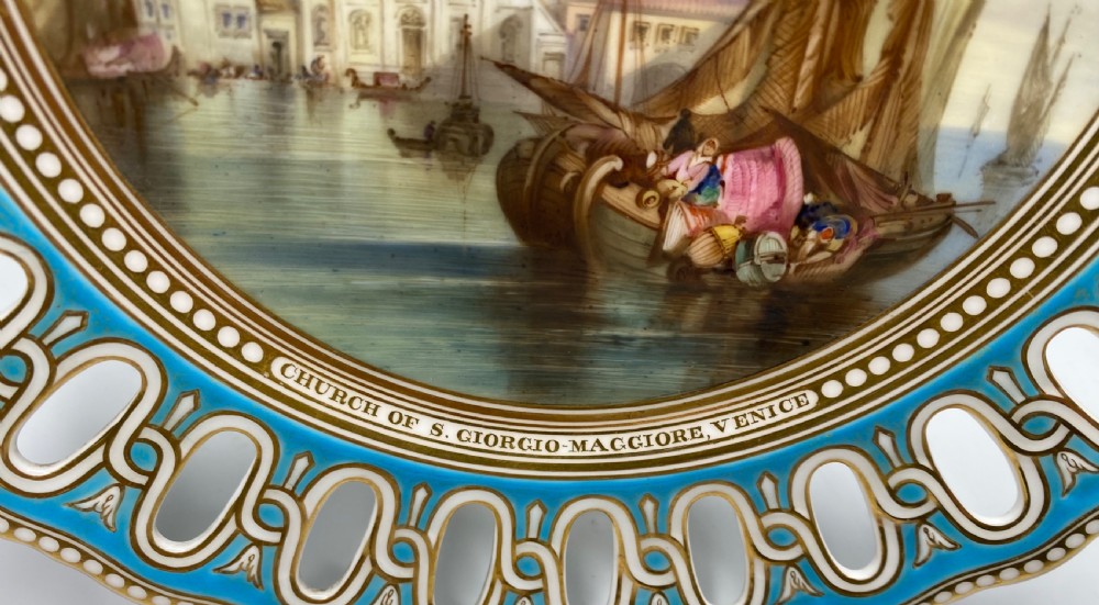 Copeland porcelain plate Venice, c. 1890. View II