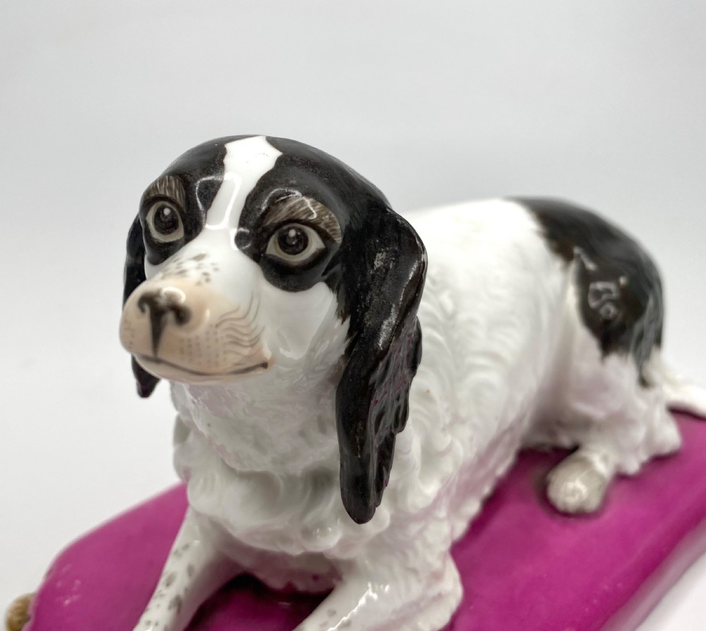 Copeland and Garrett porcelain Spaniel, c. 1840. View V
