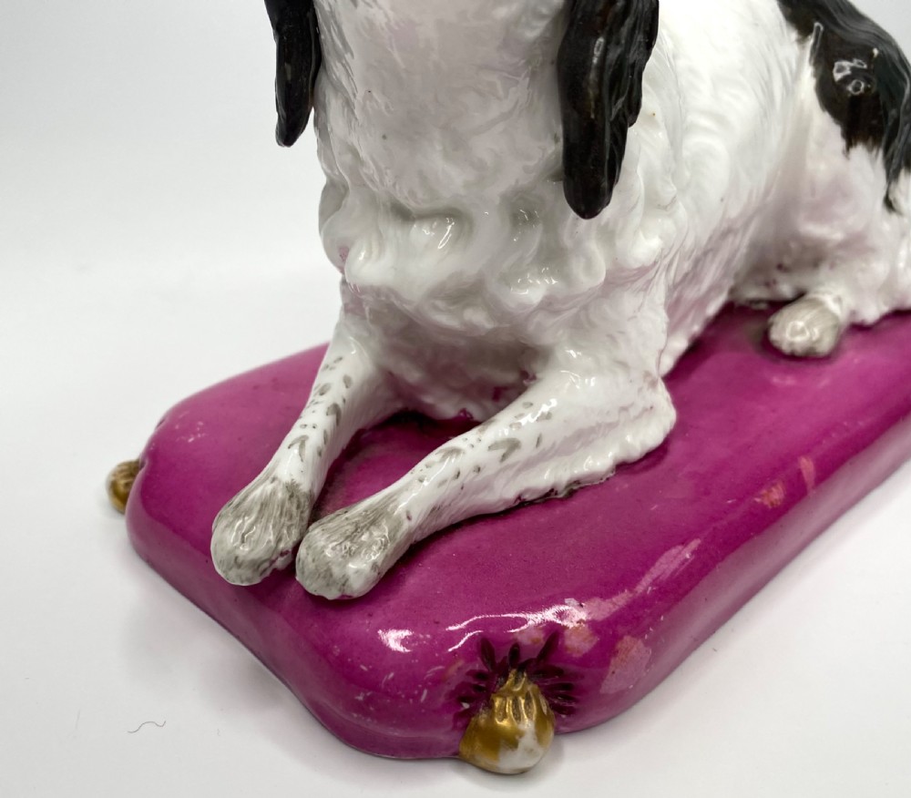 Copeland and Garrett porcelain Spaniel, c. 1840. View IX