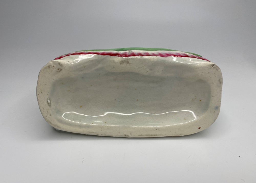Pair Staffordshire pottery Spaniels, c. 1850. View VI