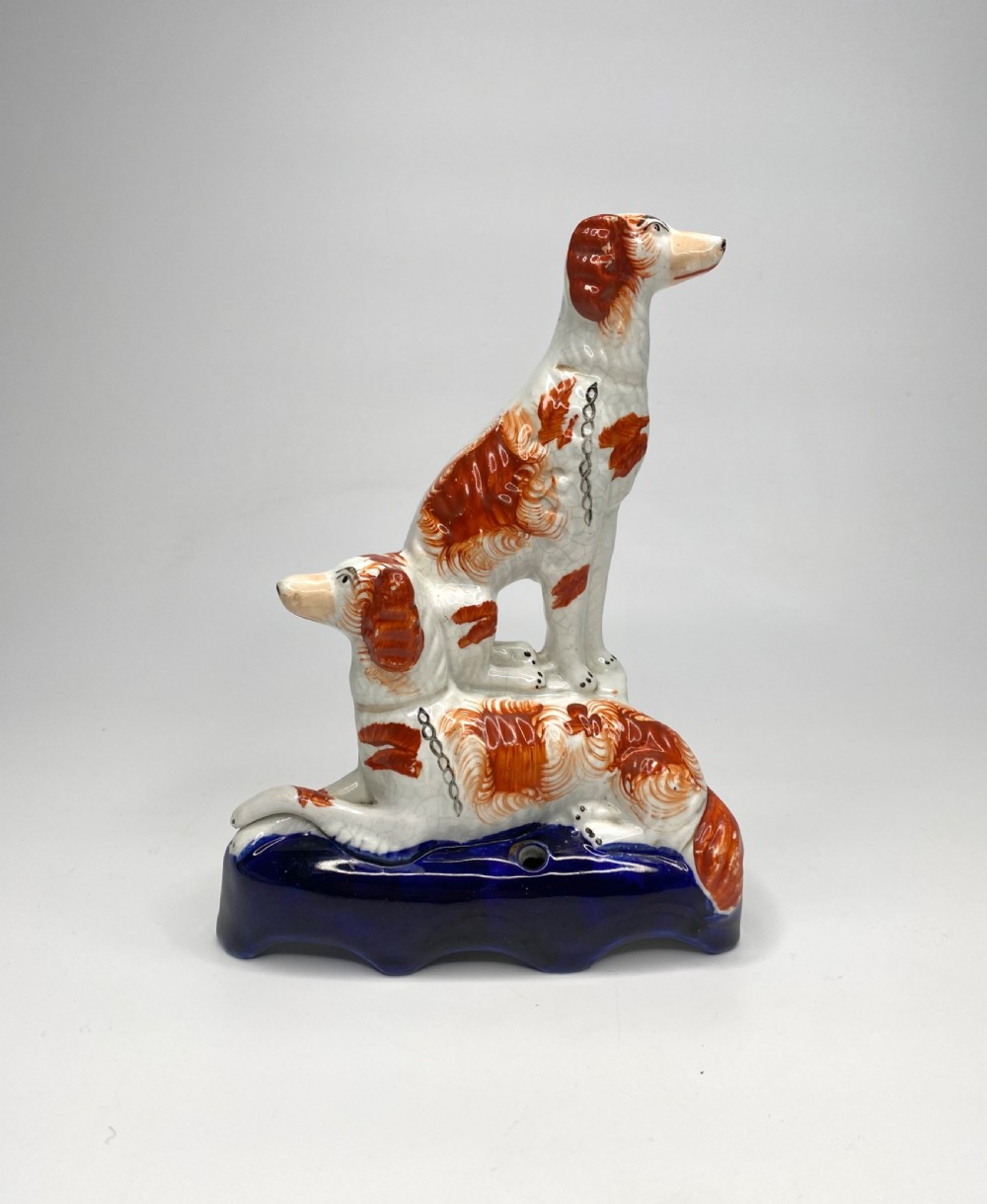 Staffordshire pottery Irish Setters, c. 1850.