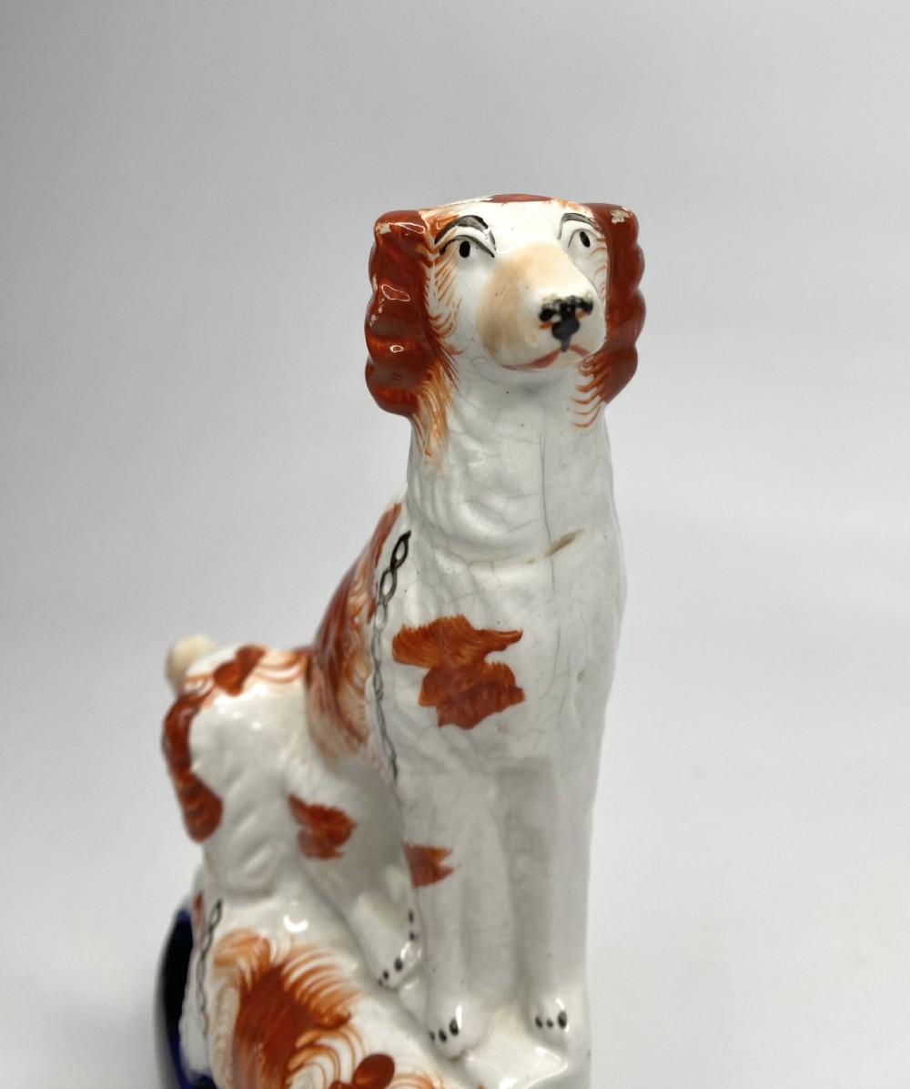 Staffordshire pottery Irish Setters, c. 1850. View VIII