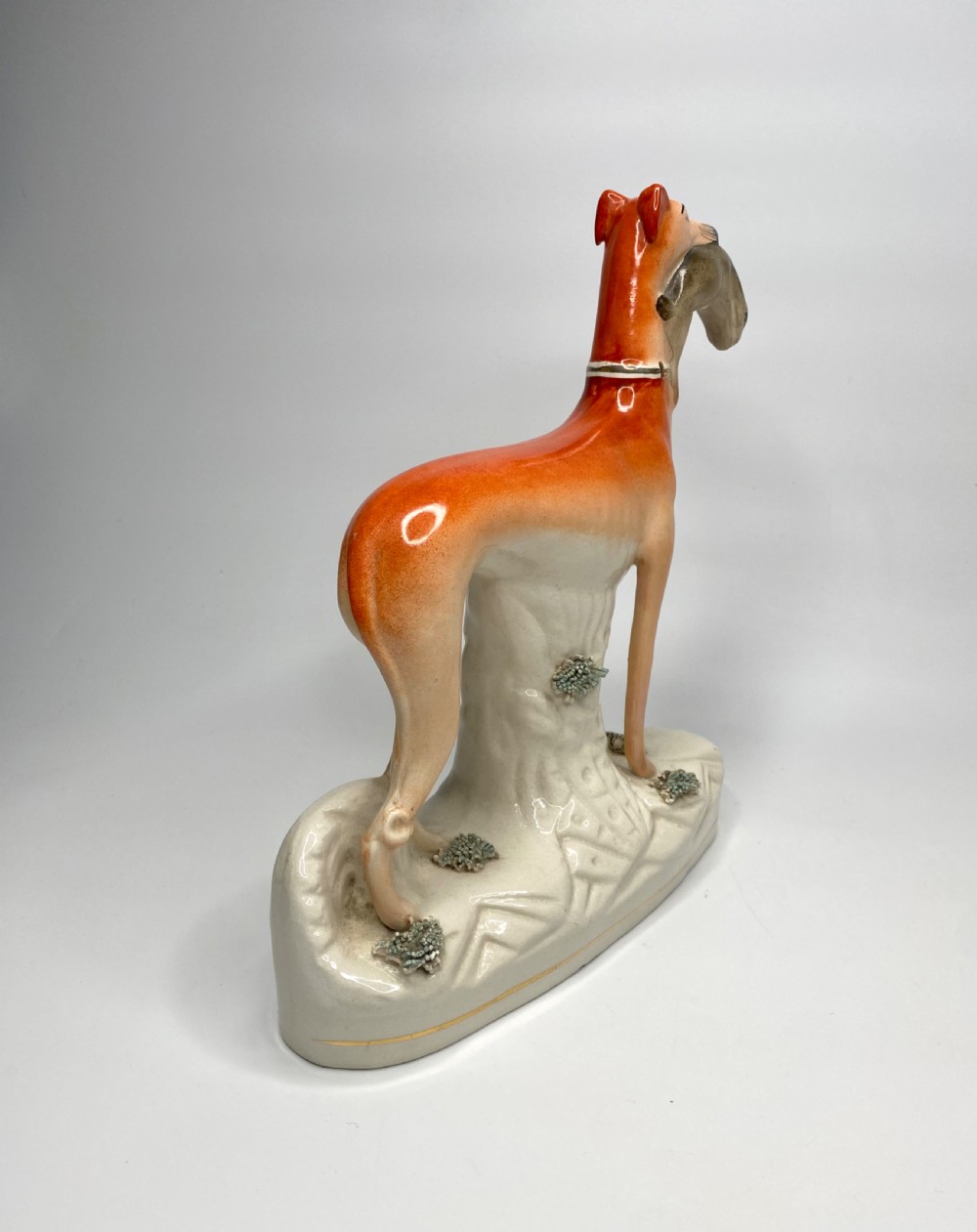 Staffordshire pottery Greyhounds, c. 1860. View V